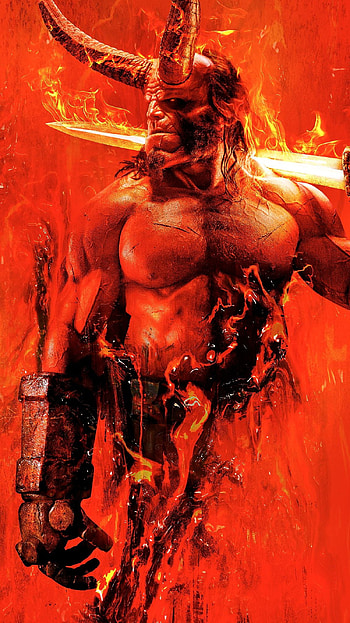 Hellboy, gun v, hollywood movie, 2019 HD phone wallpaper