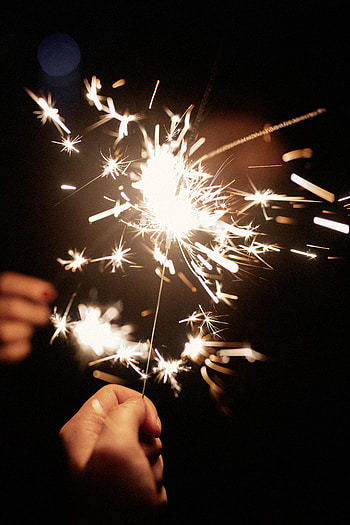 Dark, Hand, Sparks, Glow, Bengal Lights, Sparklers HD phone wallpaper
