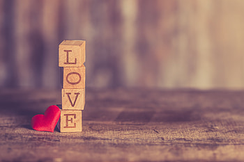 Love, Words, Heart, Cubes HD wallpaper