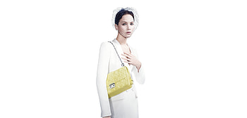 Jennifer Lawrence, Dior, yellow purse, hoot HD wallpaper