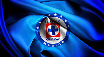 Cruz Azul — Emblem on Waves of Blue, Cruz Azul, Liga MX HD wallpaper