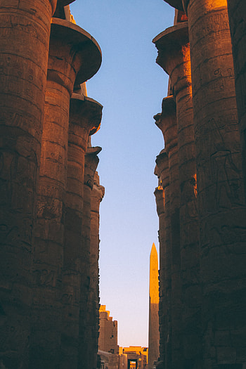 Golden hour, Karnak Temple, Luxor, Passport graph HD phone wallpaper