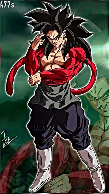 Goku SSJ4, art, supersaiyan4, cartoon, dragonballsuper, edit, anime HD phone wallpaper