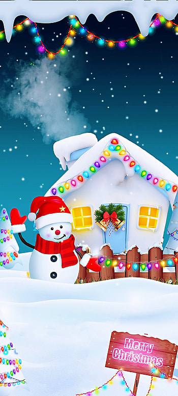 Snowman, cute HD phone wallpaper