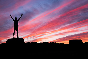 Sunset, Dark, Silhouette, Human, Person, Elevation HD wallpaper