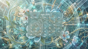 Ethereal April 2026 - Floral Calendar, April 2026 Calendar HD wallpaper