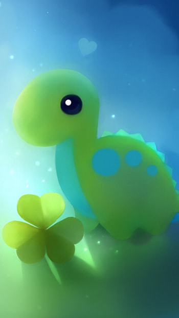 A Cute, Kawaii Dinosaur HD phone wallpaper