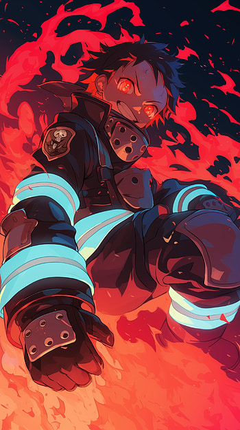 Dynamic Fire Force : Ignite Your Screen with Anime Vibes, Anime, Fire Force, red anime HD phone wallpaper