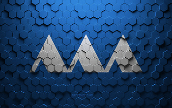 Flag of Yamagata, honeycomb art, Yamagata hexagons flag, Yamagata, 3d hexagons art, Yamagata flag HD wallpaper