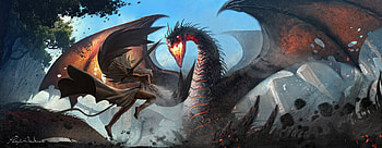 Dragon Vs Warrior Girl, dragon, warrior, girl, artist, artwork, digital-art, deviantart HD wallpaper