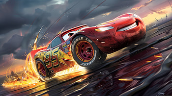 Lightning McQueen - Speedy Cars Movie Background, movie, Cars (Pixar), Lightning McQueen HD wallpaper