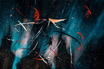 Abstract, Drops, Divorces, Spray, Blur, Smooth, Paint HD wallpaper