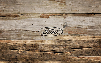 Ford wooden logo, , wooden backgrounds, cars brands, Ford logo, creative, wood carving, Ford HD wallpaper