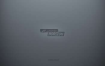 Forza Horizon logo, gray creative background, Forza Horizon emblem, gray paper texture, Forza Horizon, gray background, Forza Horizon 3d logo HD wallpaper