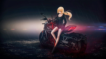 Fate Grand Order Anime , fate-grand-order, anime-girl, anime, bike HD wallpaper