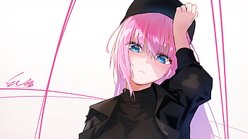 Blue Eyes Pink Hair Micchon Shikimori Shikimori's Not Just a Cutie HD wallpaper
