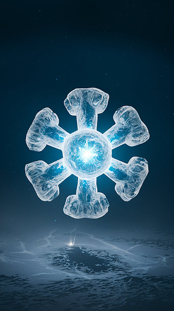 Crystal Snowflake: Stunning , snowflake, ice, crystal, blue HD phone wallpaper