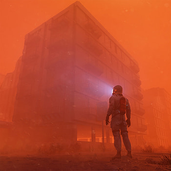 Art, Building, Fog, Darkness, Glow, Human, Person HD phone wallpaper