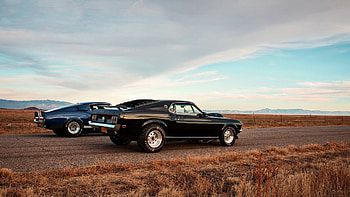 Mustang 1967 vs Mustang 1969, Drag Racing HD wallpaper
