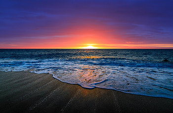 Beach Sunset, Beach, Nature, sky, Sunset HD wallpaper