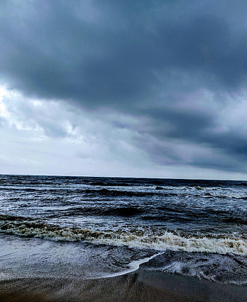 Nature, Sky, Sea, Waves, Horizon HD phone wallpaper