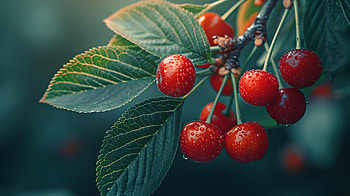 beautiful cherry, food, cherry, fruit, cuisine, scenery HD wallpaper