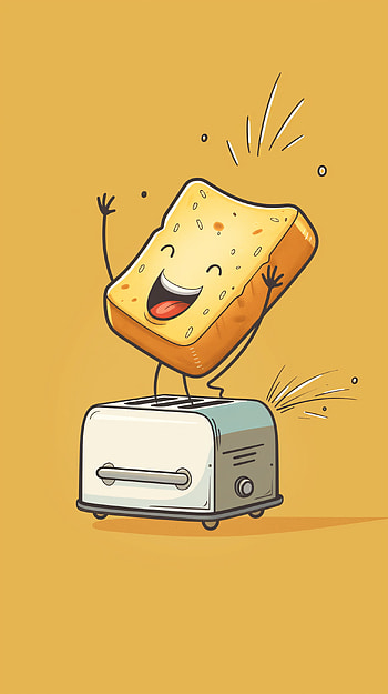 Happy Toast Pop Art HD phone wallpaper