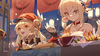 Yoimiya (Genshin Impact), Klee (Genshin Impact), video game, Genshin Impact HD wallpaper