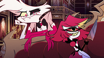 Hazbin Hotel - Animated Show Characters, TV Show, Hazbin Hotel, Angel Dust (Hazbin Hotel), Niffty (Hazbin Hotel) HD wallpaper