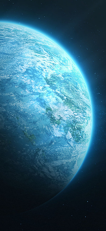 Blue planet, Space view, X HD phone wallpaper