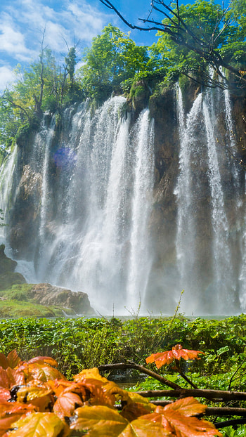 Plitvice Lakes Waterfall, nature, waterfall HD phone wallpaper