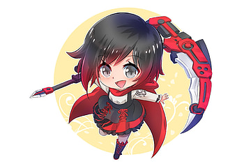 Kid version, ruby rose, joy in eyes, anime HD wallpaper