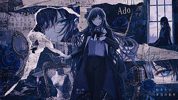 Noir Echoes - NicoNico Vocalist, Ado (Nico Nico Singer), Anime Girl HD wallpaper