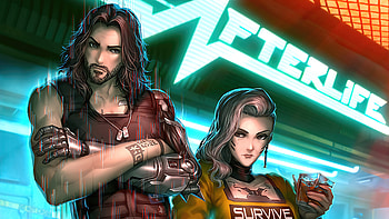 Cyberpunk 2077 Afterlife Royals , cyberpunk-2077, games, 2021-games, artist, artwork, digital-art, artstation HD wallpaper