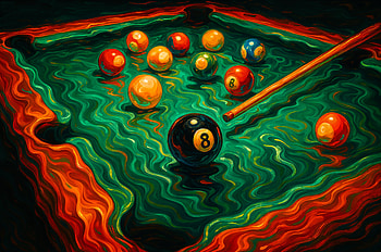 Pool Game Artwork - Vibrant Billiards Scene, Pool (Game) HD wallpaper