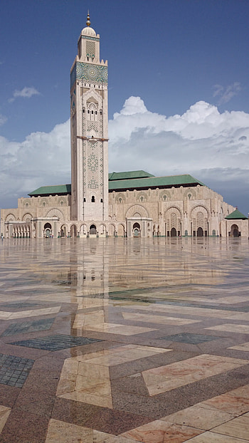 Hassan II Mosque, Morocco HD phone wallpaper
