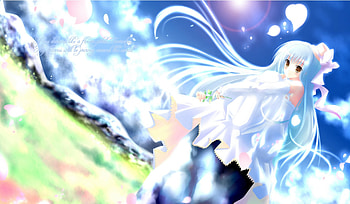 Anime Girl, silver hair, cute, girl, anime HD wallpaper