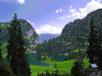 Green Lake, , green, beautiful, mountains, lake HD wallpaper