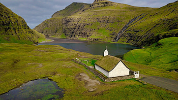 Faroe Islands, Europe's drone capital, Aerial flying, Scenic beauty HD wallpaper