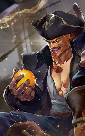 Gangplank, League of Legends, Concept art, Google Nexus 10 HD phone wallpaper