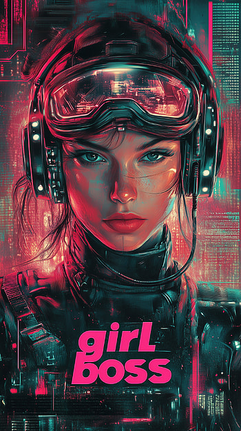 Empowered Elegance: Girl Boss , woman, girl boss, cyberpunk, Digital Art, futuristic HD phone wallpaper