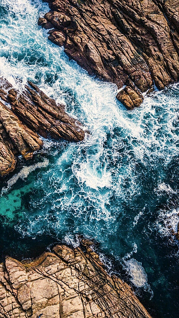 Captivating waves, Tranquil ocean, Beachside beauty, Nature's bliss HD phone wallpaper