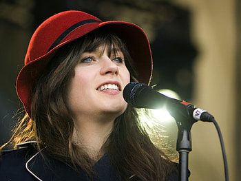 Zooey Deschanel, New Girl, Computer, Background HD wallpaper