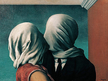 The Lovers, Magritte HD wallpaper