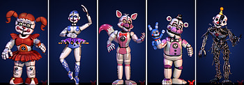 Five Nights at Freddy's: Ennard, Funtime Freddy & Friends, Ennard (Five Nights at Freddy's), Funtime Freddy (Five Nights at Freddy's), video game, Five Nights at Freddy's: Sister Location, Five Nights at Freddy's HD wallpaper