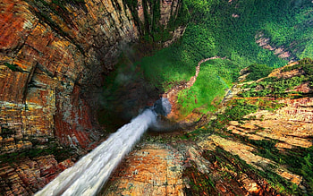 Landscape, Waterfalls HD wallpaper