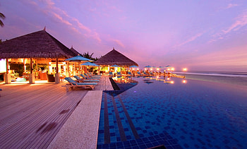 Beach, Miscellanea, Miscellaneous, Evening, Tropics, Resort, Maldives HD wallpaper