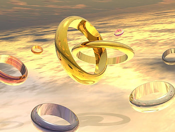 Rings 3D, rings, 3d, perfect HD wallpaper