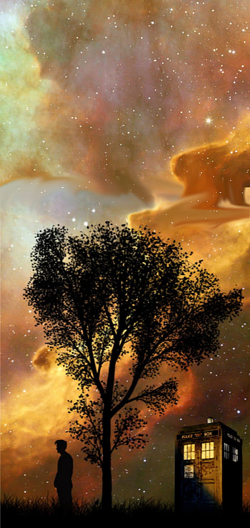 The Timelord + TARDIS, cloud, sky, doctorwho, space HD phone wallpaper