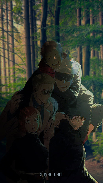 Team Gojo, nobara, yuji, edit, edits, fan art, jujutsu kaisen, manga, jjk, Fushiguro, anime, sukuna HD phone wallpaper